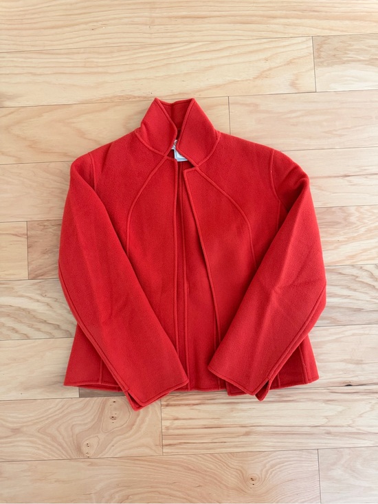 Talbots Jackets & Blazers - Talbots Bright Orange-Red Fleece Jacket
